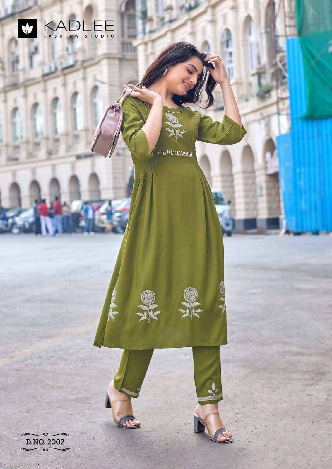 Fashion Queen By KADLEE 2001 To 2006 Series Designer Collection Rayon Co-ord Set At Wholesale Price